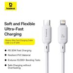 product_image_name-Baseus-Silky Series USB-C to Lightning Cable 20W - 1M - White-3