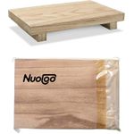 product_image_name-Generic-صينية صابون خشبية من نوجو، حامل صابون لحوض المطبخ، قاعدة خشبية لحوض المطبخ، أطباق حمام بنمط ريفي مزخرف للزجاجات والنباتات وعرض الشموع (لون طبيعي، 22.8 * 15 سم)-8