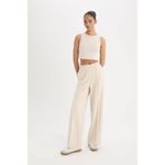product_image_name-Defacto-Woman Wide Leg Trousers - Sand-4