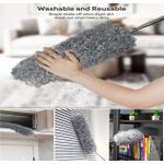 product_image_name-Generic-منفضة غبار، طويلة للغاية، حوالي 2.40 سم، منفضة غبار قابلة للتمدد مع هيكل من الفولاذ المقاوم للصدأ، فرشاة تنظيف من الألياف الدقيقة بزاوية مرنة، تزيل الغبار بسهولة-5