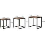 product_image_name-Generic-ترابيزة قهوة صغيرة معدنية بجوانب سوداء وتصميم متداخل للكنبة لغرفة المعيشة والمكتب والكمبيوتر المحمول بني ريفي مجموعة من 3 قطع فوبام-2