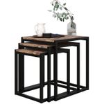 product_image_name-Generic-ترابيزة قهوة صغيرة معدنية بجوانب سوداء وتصميم متداخل للكنبة لغرفة المعيشة والمكتب والكمبيوتر المحمول بني ريفي مجموعة من 3 قطع فوبام-6