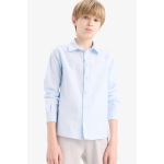 product_image_name-Defacto-Boy Polo Neck Regular Fit Long Sleeve Shirt - Lt.Blue-2