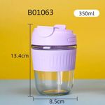 and Cold Drink Cups, Glass Cups with Lids