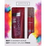 product_image_name-Avuva-مجموعة حمام زهور الكرز 253 مل و سيارة الدش 185 مل - قطعتان-1