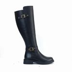 product_image_name-Life Stylish-Long Boot Mid Heels Leather Stylish LB-41 - Black-3