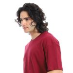 product_image_name-Andora-تيشيرت بياقة مستديرة وأكمام قصيرة - أحمر نبيذي-4
