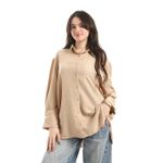 Andora Solid Cozy Beige Shirt
