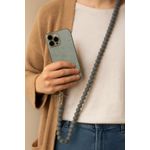 product_image_name-Generic-سلسلة موبايل طويلة للرقبة رمادي - تعليقة خرز سيليكون كروس - حامل هاتف للجنسين-2