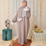 Generic إسدال صلاة مع الطرحة (وعباية خروج) خامه مريحه للصلاه - image 2