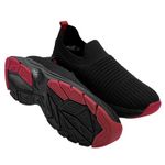 MEGA Shoes أحذية رياضية MEGA حمراء وسوداء قابلة للغسل مع نعل EVA خفيف