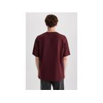 product_image_name-Defacto-Man Crew Neck Oversize Fit Short Sleeve T-Shirt - Bordeaux-3