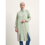 Freska Trim Long Chemise  - Lime