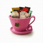 product_image_name-Generic-MZ Luxury Handmade Rope Tea Bag Holder with Saucer – Eco-Friendly Premium Tea Organizer Cup for Kitchen & Coffee Station, Pink-1