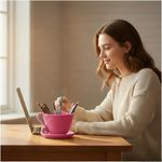 product_image_name-Generic-MZ Luxury Handmade Rope Tea Bag Holder with Saucer – Eco-Friendly Premium Tea Organizer Cup for Kitchen & Coffee Station, Pink-3