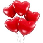 ونكا 5 قطع من بالونات الحفلات القلوب الحمراء