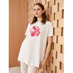 product_image_name-LC Waikiki-تي شيرت نسائي قصير الأكمام بتصميم رقبة دائرية - LC Waikiki-1