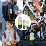 product_image_name-Generic-Set of 3 Water Bottle 2000ML, 900ML, 300ML with Motivational Time Marker, Leakproof Durable Sipper Water bottle for office, School, gym (BLACK)-2