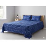 YARLIN طقم سرير من يارلن (ملاية سرير عادية لسرير مقاس 180 سم وغطاء وسادتين صغيرتين بتصميم نويز بلو)