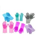  Heat Resistant Non-Slip Waterproof Durable Dishwashing Gloves Multicolour