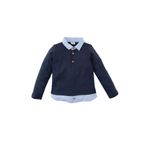 product_image_name-Defacto-Baby Boy Shirt Neck Regular Fit Long Sleeve T-Shirt - Navy-2