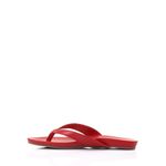 Dejavu Plain Basic Leather Slipper With Side Logo - Red - image 4