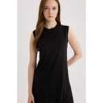 product_image_name-Defacto-Woman Bike Neck Regular Fit Short Sleeve Tunic - Black-1