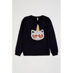Defacto Tricot Pullover - Navy