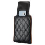 product_image_name-Generic-مخدع سيارة مريح مع جيب لحمل الهاتف – جلد صناعي أسود بخياطة ماسية-5