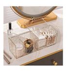 product_image_name-Generic-صندوق تخزين شفاف من الأكريليك مع غطاء ومقبض ذهبي، عملي وأنيق لتنظيم الأغراض.-2