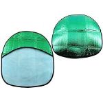 غطاء عجلة قيادة السيارة، واقي عجلة القيادة سميك مزدوج، قابل للطي ومضاد للأشعة فوق البنفسجية (أخضر، الرمز: 4564)