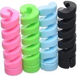 Set Of 4 Spiral Cable Protector - Multi Color, USB