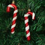 product_image_name-General-12 pieces Christmas tree decoration, candy canes for hanging, Christmas decoration pendant, candy cane ornaments, Xmas tree hanging (white-red)-4