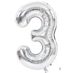 بالون فويل هيليوم فضي مقاس ٣٢ بوصه رقم3