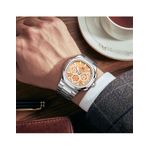 product_image_name-MINI FOCUS-ساعات كوارتز للرجال من الفولاذ المقاوم للصدأ فضية وبرتقالية 0610-4