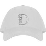 vector letter Baseball cap white D