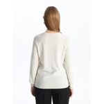 product_image_name-LC Waikiki-Crew Neck Self Patterned Long Sleeve Women's Tricot Sweater-2