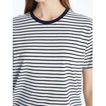 product_image_name-LC Waikiki-Crew Neck Striped Short Sleeve Women's T-Shirt-4