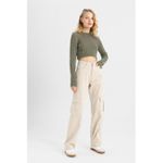 product_image_name-Defacto-Woman Straight Fit Cargo Gabardine Trousers-1