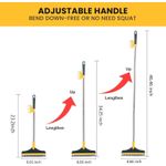 product_image_name-Generic-2 in 1 Floor Scrubber Brush, V-Shaped Floor Scrubber Brush with Long Handle, for Cleaning Bathroom Shower Crevices, Magic, 120 Degree Rotating, Removable Brush Head for Cleaning Bathroom and Tiles..-2