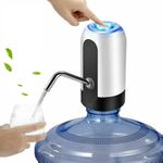 Generic طلمبة مياه كهربائية محمولة بتصميم أوتوماتيكي بمنفذ شحن USB مناسبة للاستخدام في المنزل والمكتب والسفر للزجاجات القياسية والأباريق بسعة 2-5 جالون