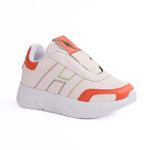 product_image_name-NOW SHOES-كوتشي أبيض*برتقالي رياضي أطفال بشريط لاصق – خفيف ومريح -3