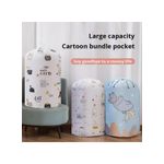 5pcs Large Portable Drawstring Storage Bag Quilt Organizer Toy Storage Clothes Bag Cute Design Home Organizer Multicolor 85*45cm