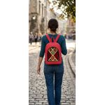 Generic Ethnic canvas backpack - lightweight  pink - image 4