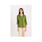 product_image_name-Defacto-Woman Shirt Neck Regular Fit Long Sleeve Shirt - Green-3