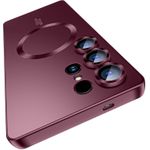 product_image_name-Generic-جراب مغناطيسي رفيع مطفي لموبايل سامسونج جالاكسي S25 الترا متوافق مع ماج سيف مضاد للصدمات مع واقي عدسة كاميرا مدمج (قابل للإزالة)، لون أحمر غامق-1