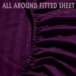 product_image_name-Snooze-طقم ملاية باستيك 3 قطع سترايبد، ملاية + 2كيس وسادة 45*65 سم، بربل - سنوز-3