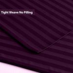 product_image_name-Snooze-طقم ملاية باستيك 3 قطع سترايبد، ملاية + 2كيس وسادة 45*65 سم، بربل - سنوز-5