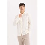 product_image_name-Defacto-قميص كم طويل موسلين قصة عادية بياقة بولو-1