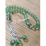 product_image_name-O Accessories-سبحه كريستال اخضر 33 حباية بمعدن فضي - O Accessories-4